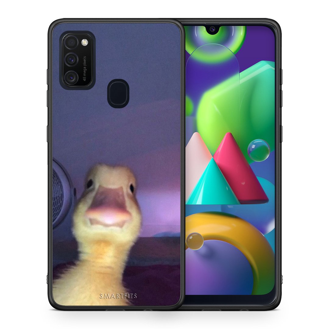 Θήκη Samsung M21/M31 Meme Duck από τη Smartfits με σχέδιο στο πίσω μέρος και μαύρο περίβλημα | Samsung M21/M31 Meme Duck case with colorful back and black bezels