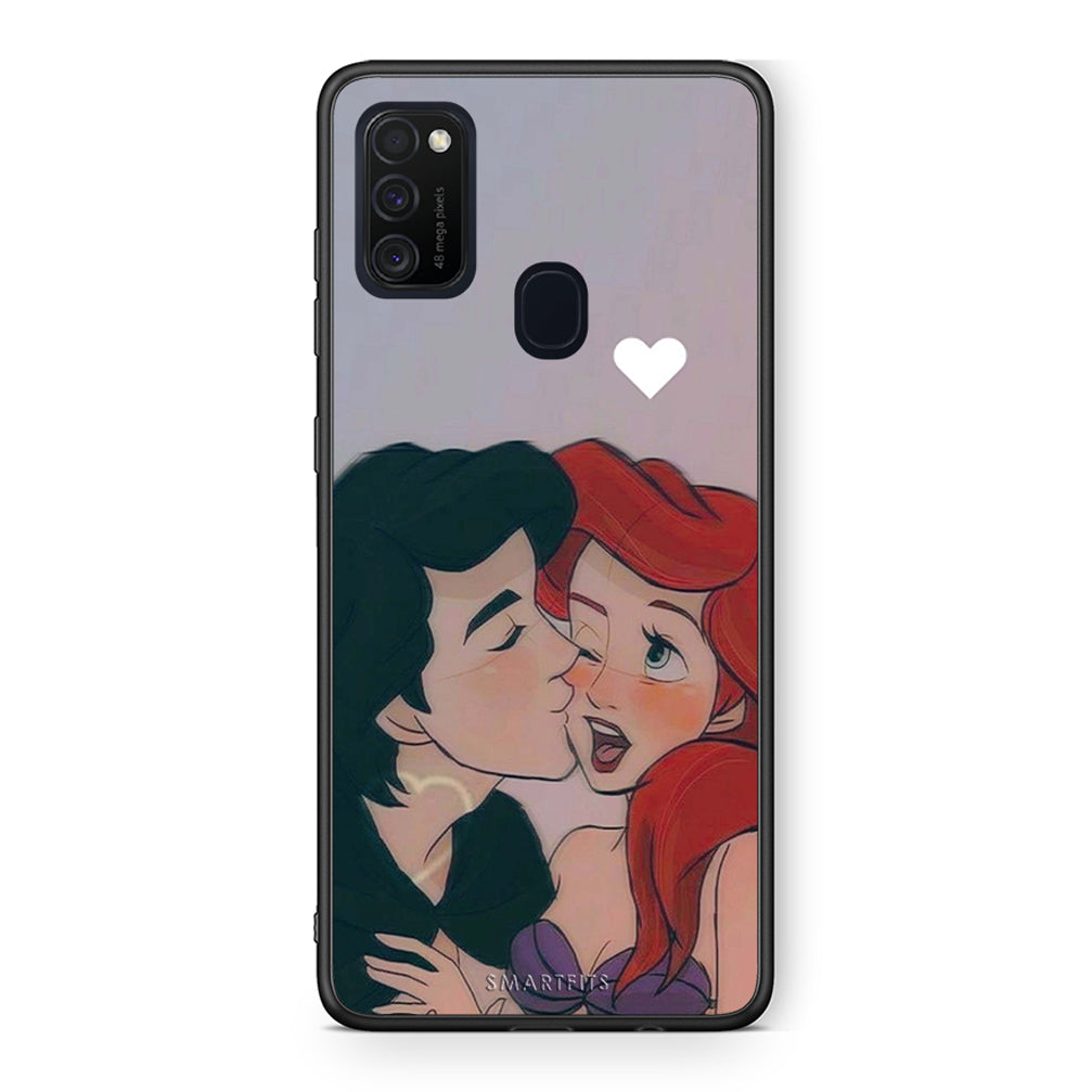 Samsung M21 / M31 Mermaid Love Θήκη Αγίου Βαλεντίνου από τη Smartfits με σχέδιο στο πίσω μέρος και μαύρο περίβλημα | Smartphone case with colorful back and black bezels by Smartfits
