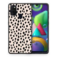 Thumbnail for Θήκη Samsung M21/M31 New Polka Dots από τη Smartfits με σχέδιο στο πίσω μέρος και μαύρο περίβλημα | Samsung M21/M31 New Polka Dots case with colorful back and black bezels