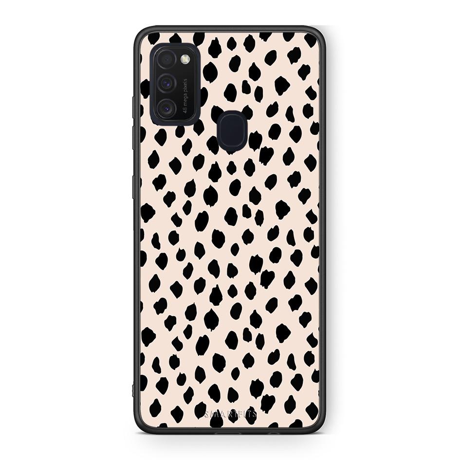 Samsung M21/M31 New Polka Dots θήκη από τη Smartfits με σχέδιο στο πίσω μέρος και μαύρο περίβλημα | Smartphone case with colorful back and black bezels by Smartfits