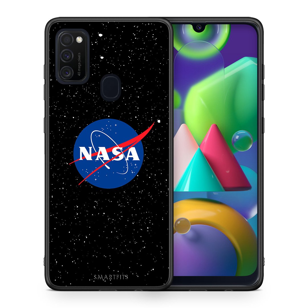 Θήκη Samsung M21/M31 NASA PopArt από τη Smartfits με σχέδιο στο πίσω μέρος και μαύρο περίβλημα | Samsung M21/M31 NASA PopArt case with colorful back and black bezels