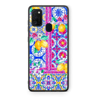 Thumbnail for Samsung M21/M31 Retro Spring θήκη από τη Smartfits με σχέδιο στο πίσω μέρος και μαύρο περίβλημα | Smartphone case with colorful back and black bezels by Smartfits