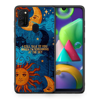 Thumbnail for Θήκη Samsung M21/M31 Screaming Sky από τη Smartfits με σχέδιο στο πίσω μέρος και μαύρο περίβλημα | Samsung M21/M31 Screaming Sky case with colorful back and black bezels