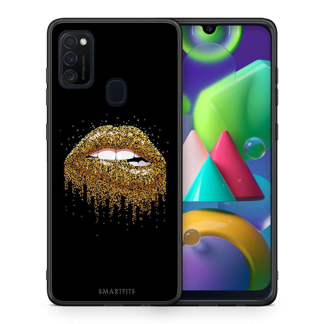 Θήκη Samsung M21/M31 Golden Valentine από τη Smartfits με σχέδιο στο πίσω μέρος και μαύρο περίβλημα | Samsung M21/M31 Golden Valentine case with colorful back and black bezels