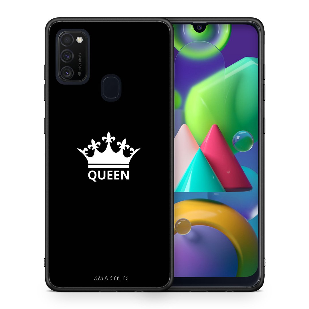 Θήκη Samsung M21/M31 Queen Valentine από τη Smartfits με σχέδιο στο πίσω μέρος και μαύρο περίβλημα | Samsung M21/M31 Queen Valentine case with colorful back and black bezels