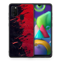 Thumbnail for Θήκη Αγίου Βαλεντίνου Samsung M21 / M31 Red Paint από τη Smartfits με σχέδιο στο πίσω μέρος και μαύρο περίβλημα | Samsung M21 / M31 Red Paint case with colorful back and black bezels