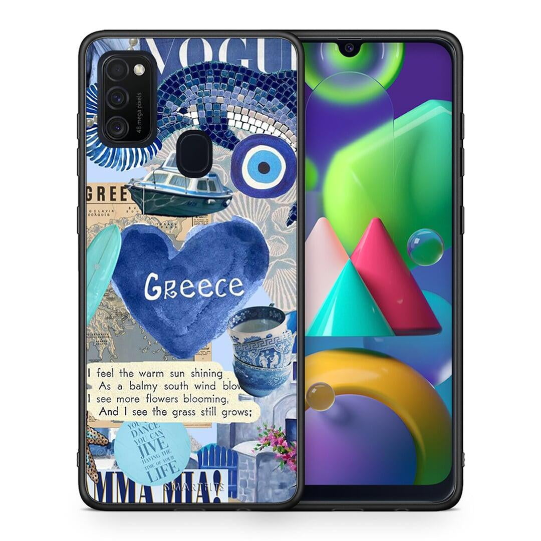 Θήκη Samsung M21 / M31 Summer In Greece από τη Smartfits με σχέδιο στο πίσω μέρος και μαύρο περίβλημα | Samsung M21 / M31 Summer In Greece case with colorful back and black bezels