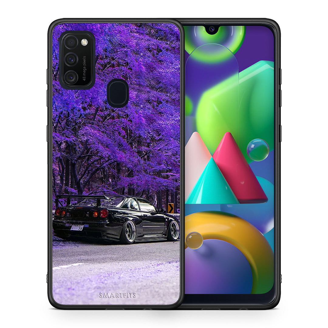 Θήκη Αγίου Βαλεντίνου Samsung M21 / M31 Super Car από τη Smartfits με σχέδιο στο πίσω μέρος και μαύρο περίβλημα | Samsung M21 / M31 Super Car case with colorful back and black bezels