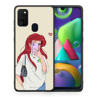 Thumbnail for Θήκη Samsung M21 / M31 Walking Mermaid από τη Smartfits με σχέδιο στο πίσω μέρος και μαύρο περίβλημα | Samsung M21 / M31 Walking Mermaid case with colorful back and black bezels