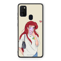 Thumbnail for Samsung M21 / M31 Walking Mermaid Θήκη από τη Smartfits με σχέδιο στο πίσω μέρος και μαύρο περίβλημα | Smartphone case with colorful back and black bezels by Smartfits
