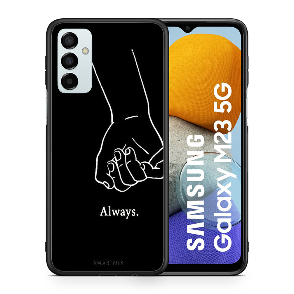 Θήκη Αγίου Βαλεντίνου Samsung M23 Always & Forever 1 από τη Smartfits με σχέδιο στο πίσω μέρος και μαύρο περίβλημα | Samsung M23 Always & Forever 1 case with colorful back and black bezels