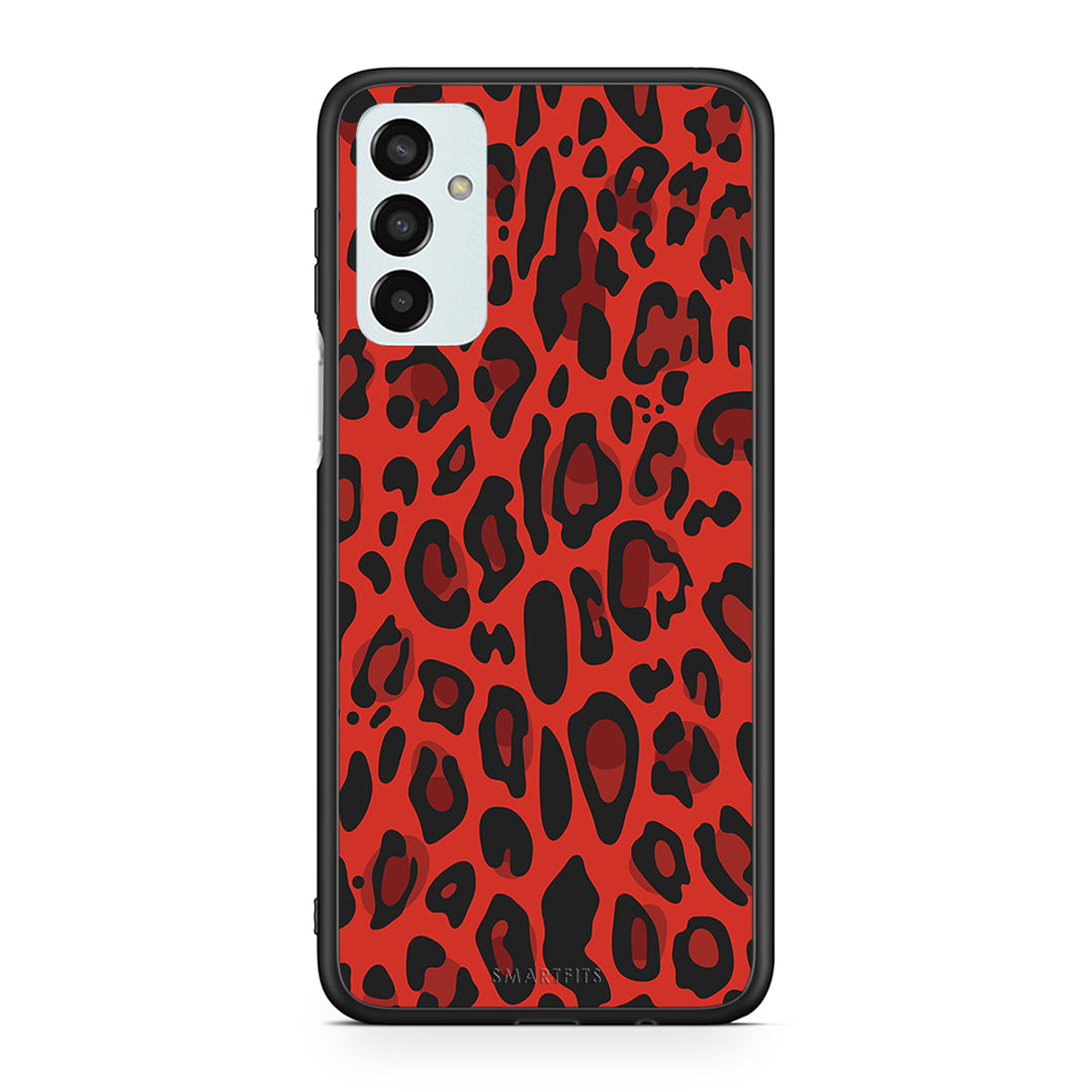 4 - Samsung M23 Red Leopard Animal case, cover, bumper