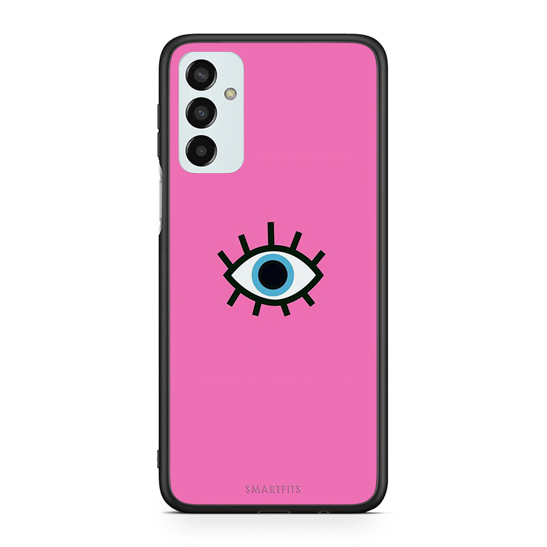 Samsung M23 Blue Eye Pink θήκη από τη Smartfits με σχέδιο στο πίσω μέρος και μαύρο περίβλημα | Smartphone case with colorful back and black bezels by Smartfits