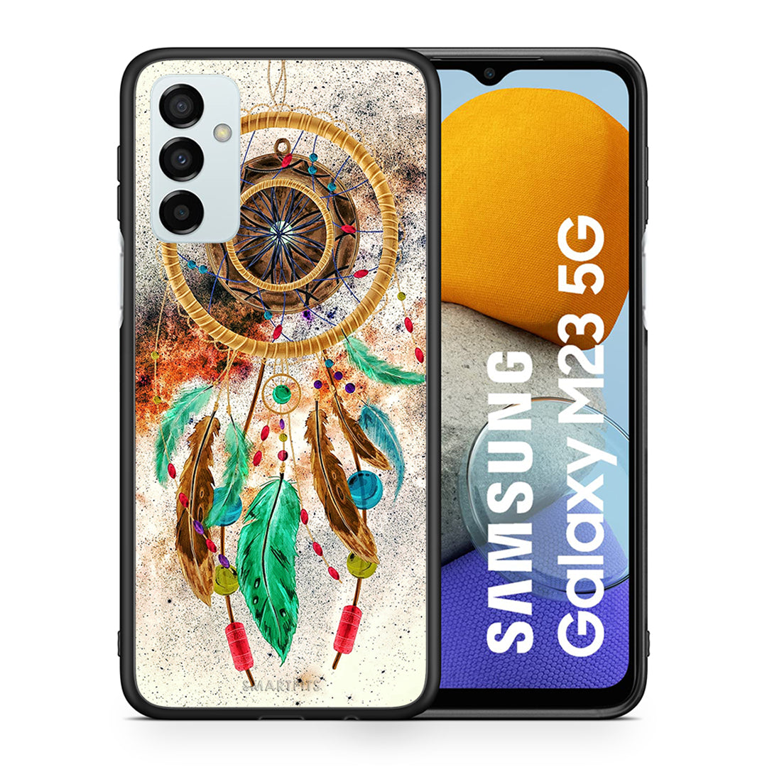 Θήκη Samsung M23 DreamCatcher Boho από τη Smartfits με σχέδιο στο πίσω μέρος και μαύρο περίβλημα | Samsung M23 DreamCatcher Boho case with colorful back and black bezels