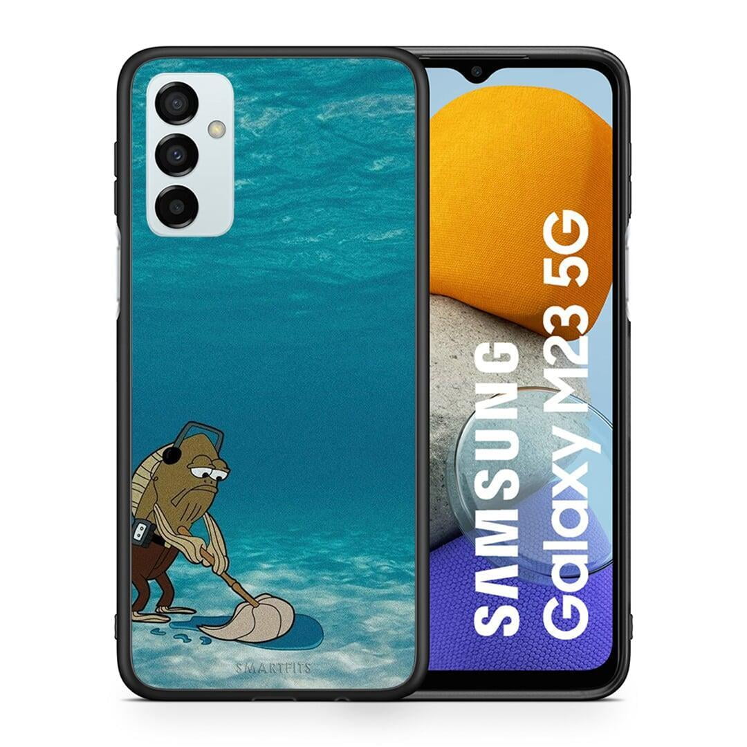 Θήκη Samsung M23 Clean The Ocean από τη Smartfits με σχέδιο στο πίσω μέρος και μαύρο περίβλημα | Samsung M23 Clean The Ocean case with colorful back and black bezels