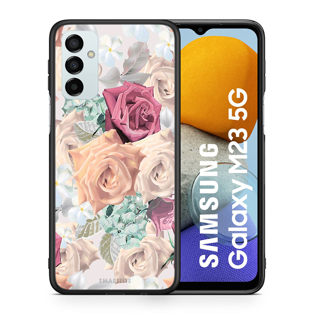 Θήκη Samsung M23 Bouquet Floral από τη Smartfits με σχέδιο στο πίσω μέρος και μαύρο περίβλημα | Samsung M23 Bouquet Floral case with colorful back and black bezels
