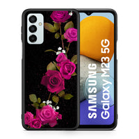 Thumbnail for Θήκη Samsung M23 Red Roses Flower από τη Smartfits με σχέδιο στο πίσω μέρος και μαύρο περίβλημα | Samsung M23 Red Roses Flower case with colorful back and black bezels