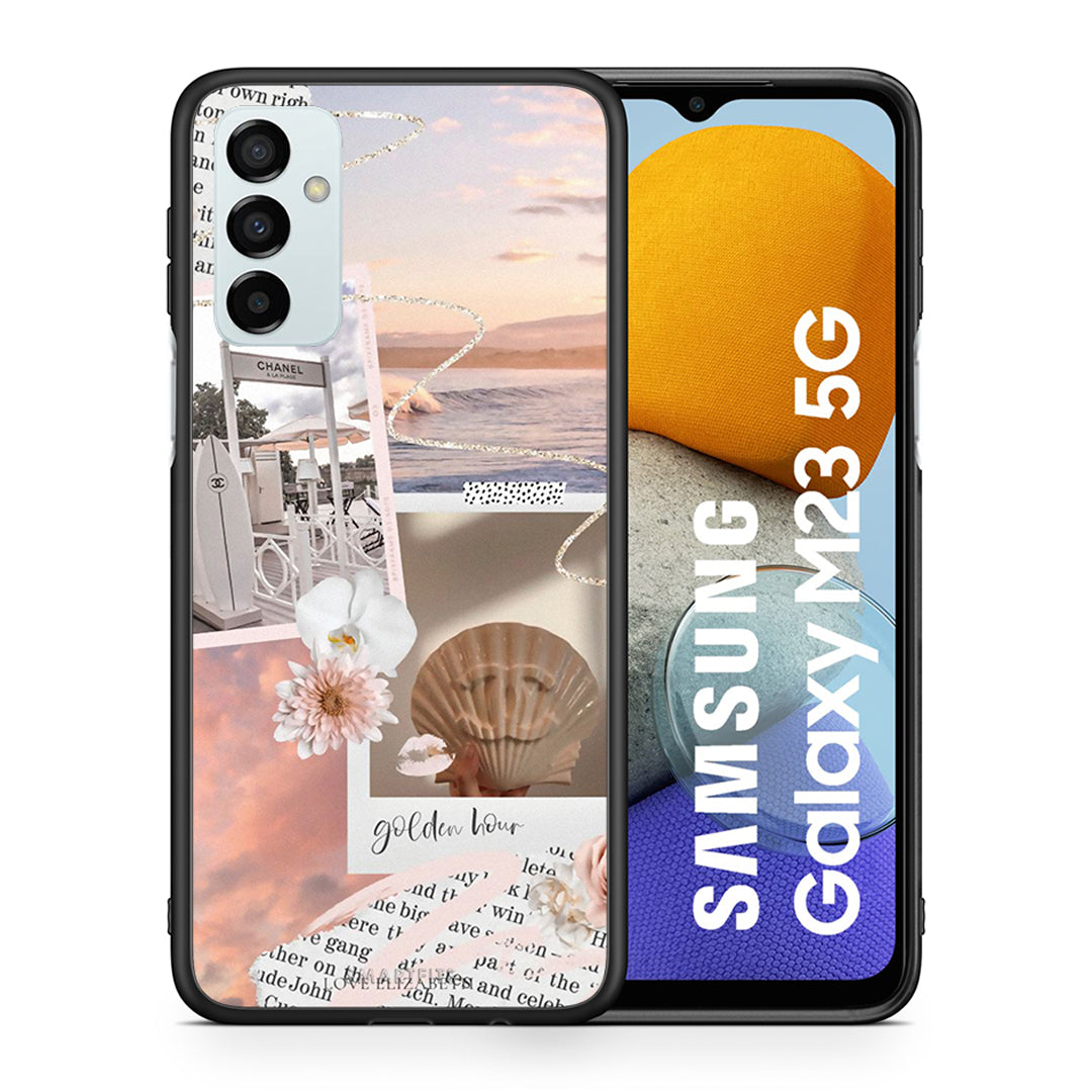 Θήκη Αγίου Βαλεντίνου Samsung M23 Golden Hour από τη Smartfits με σχέδιο στο πίσω μέρος και μαύρο περίβλημα | Samsung M23 Golden Hour case with colorful back and black bezels