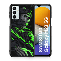 Thumbnail for Θήκη Αγίου Βαλεντίνου Samsung M23 Green Soldier από τη Smartfits με σχέδιο στο πίσω μέρος και μαύρο περίβλημα | Samsung M23 Green Soldier case with colorful back and black bezels