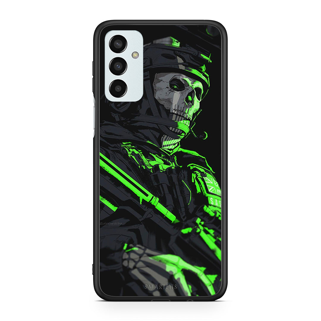 Samsung M23 Green Soldier Θήκη Αγίου Βαλεντίνου από τη Smartfits με σχέδιο στο πίσω μέρος και μαύρο περίβλημα | Smartphone case with colorful back and black bezels by Smartfits