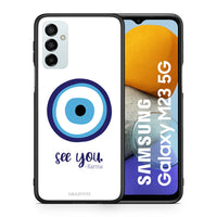 Thumbnail for Θήκη Samsung M23 Karma Says από τη Smartfits με σχέδιο στο πίσω μέρος και μαύρο περίβλημα | Samsung M23 Karma Says case with colorful back and black bezels