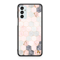 Thumbnail for 4 - Samsung M23 Hexagon Pink Marble case, cover, bumper