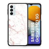 Thumbnail for Θήκη Samsung M23 Pink Splash Marble από τη Smartfits με σχέδιο στο πίσω μέρος και μαύρο περίβλημα | Samsung M23 Pink Splash Marble case with colorful back and black bezels