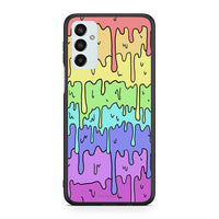 Thumbnail for Samsung M23 Melting Rainbow θήκη από τη Smartfits με σχέδιο στο πίσω μέρος και μαύρο περίβλημα | Smartphone case with colorful back and black bezels by Smartfits