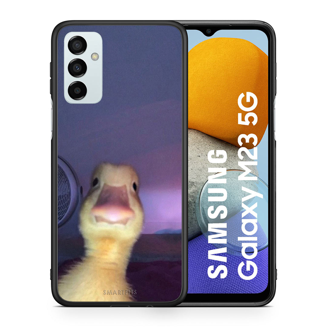 Θήκη Samsung M23 Meme Duck από τη Smartfits με σχέδιο στο πίσω μέρος και μαύρο περίβλημα | Samsung M23 Meme Duck case with colorful back and black bezels
