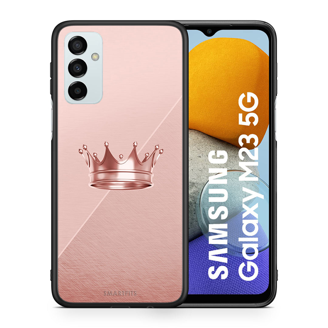 Θήκη Samsung M23 Crown Minimal από τη Smartfits με σχέδιο στο πίσω μέρος και μαύρο περίβλημα | Samsung M23 Crown Minimal case with colorful back and black bezels