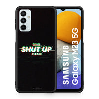 Thumbnail for Θήκη Samsung M23 OMG ShutUp από τη Smartfits με σχέδιο στο πίσω μέρος και μαύρο περίβλημα | Samsung M23 OMG ShutUp case with colorful back and black bezels