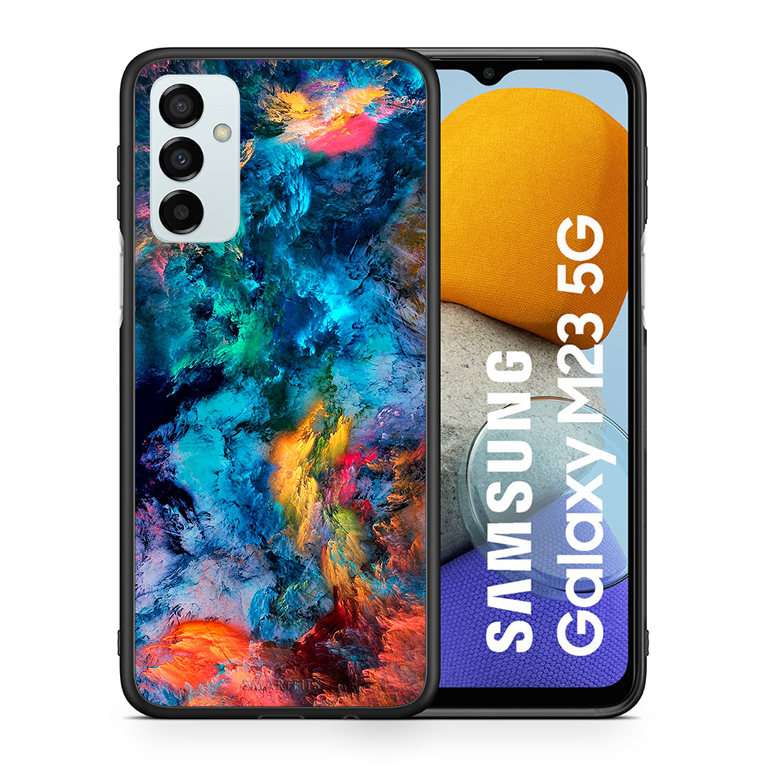 Θήκη Samsung M23 Crayola Paint από τη Smartfits με σχέδιο στο πίσω μέρος και μαύρο περίβλημα | Samsung M23 Crayola Paint case with colorful back and black bezels