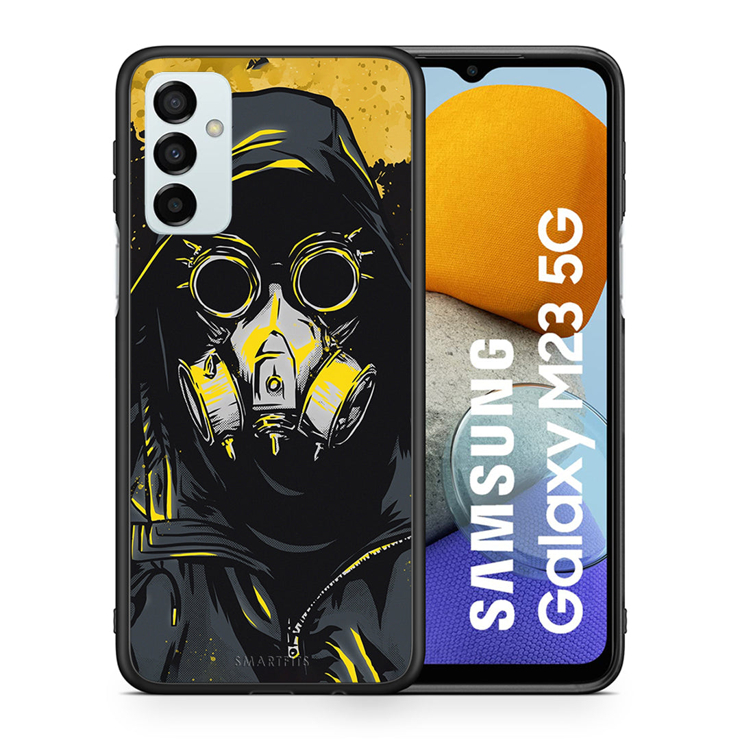 Θήκη Samsung M23 Mask PopArt από τη Smartfits με σχέδιο στο πίσω μέρος και μαύρο περίβλημα | Samsung M23 Mask PopArt case with colorful back and black bezels