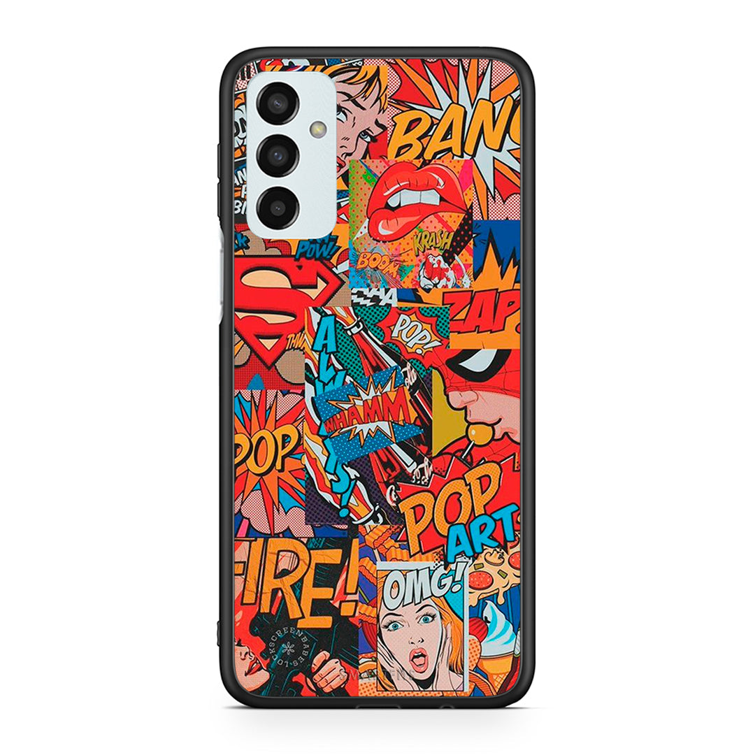 Samsung M23 PopArt OMG θήκη από τη Smartfits με σχέδιο στο πίσω μέρος και μαύρο περίβλημα | Smartphone case with colorful back and black bezels by Smartfits