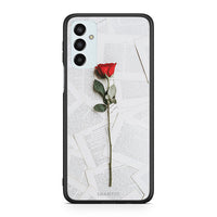 Thumbnail for Samsung M23 Red Rose θήκη από τη Smartfits με σχέδιο στο πίσω μέρος και μαύρο περίβλημα | Smartphone case with colorful back and black bezels by Smartfits