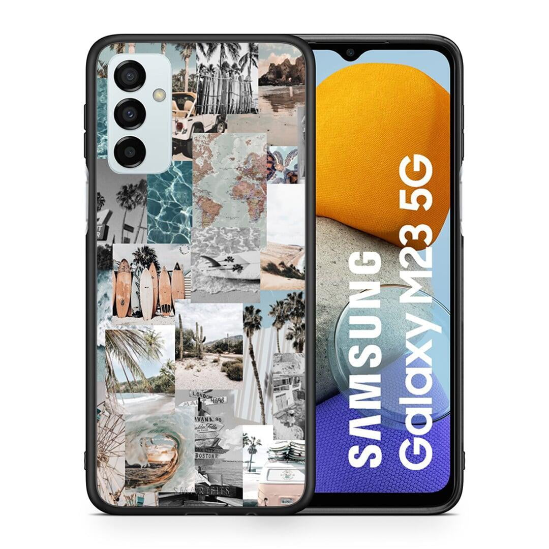 Θήκη Samsung M23 Retro Beach Life από τη Smartfits με σχέδιο στο πίσω μέρος και μαύρο περίβλημα | Samsung M23 Retro Beach Life case with colorful back and black bezels