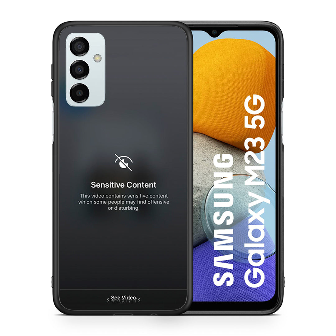 Θήκη Samsung M23 Sensitive Content από τη Smartfits με σχέδιο στο πίσω μέρος και μαύρο περίβλημα | Samsung M23 Sensitive Content case with colorful back and black bezels