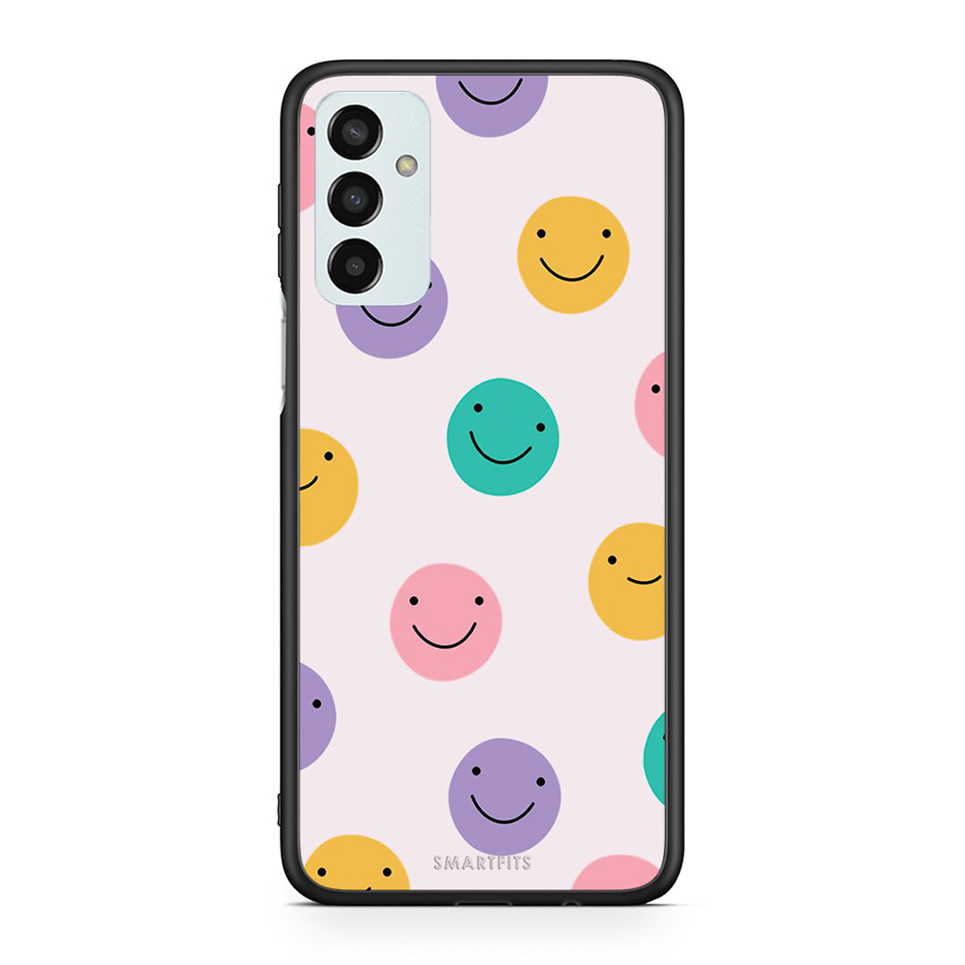 Samsung M23 Smiley Faces θήκη από τη Smartfits με σχέδιο στο πίσω μέρος και μαύρο περίβλημα | Smartphone case with colorful back and black bezels by Smartfits