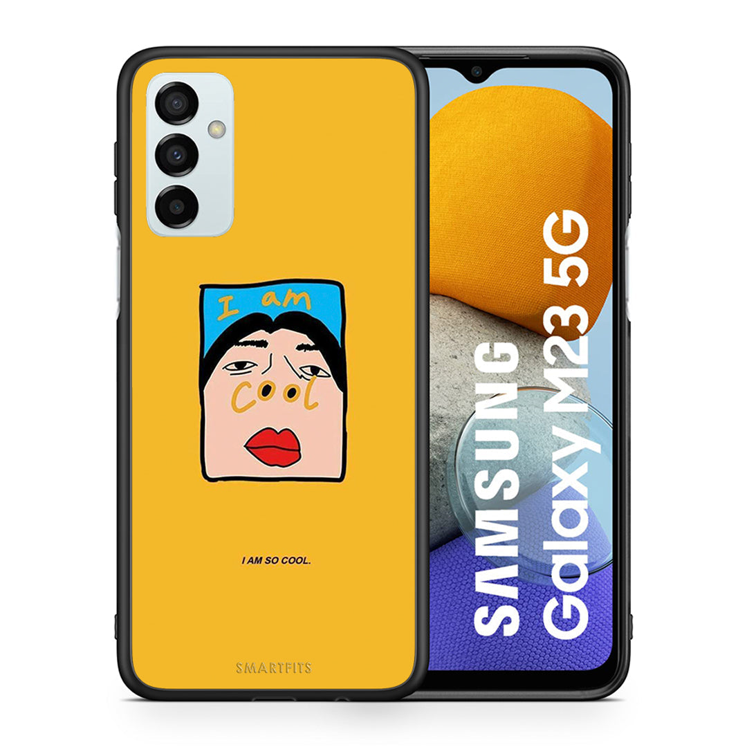 Θήκη Αγίου Βαλεντίνου Samsung M23 So Cool από τη Smartfits με σχέδιο στο πίσω μέρος και μαύρο περίβλημα | Samsung M23 So Cool case with colorful back and black bezels