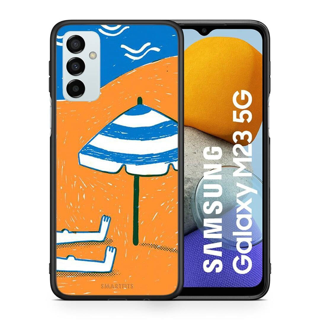 Θήκη Samsung M23 Summering από τη Smartfits με σχέδιο στο πίσω μέρος και μαύρο περίβλημα | Samsung M23 Summering case with colorful back and black bezels