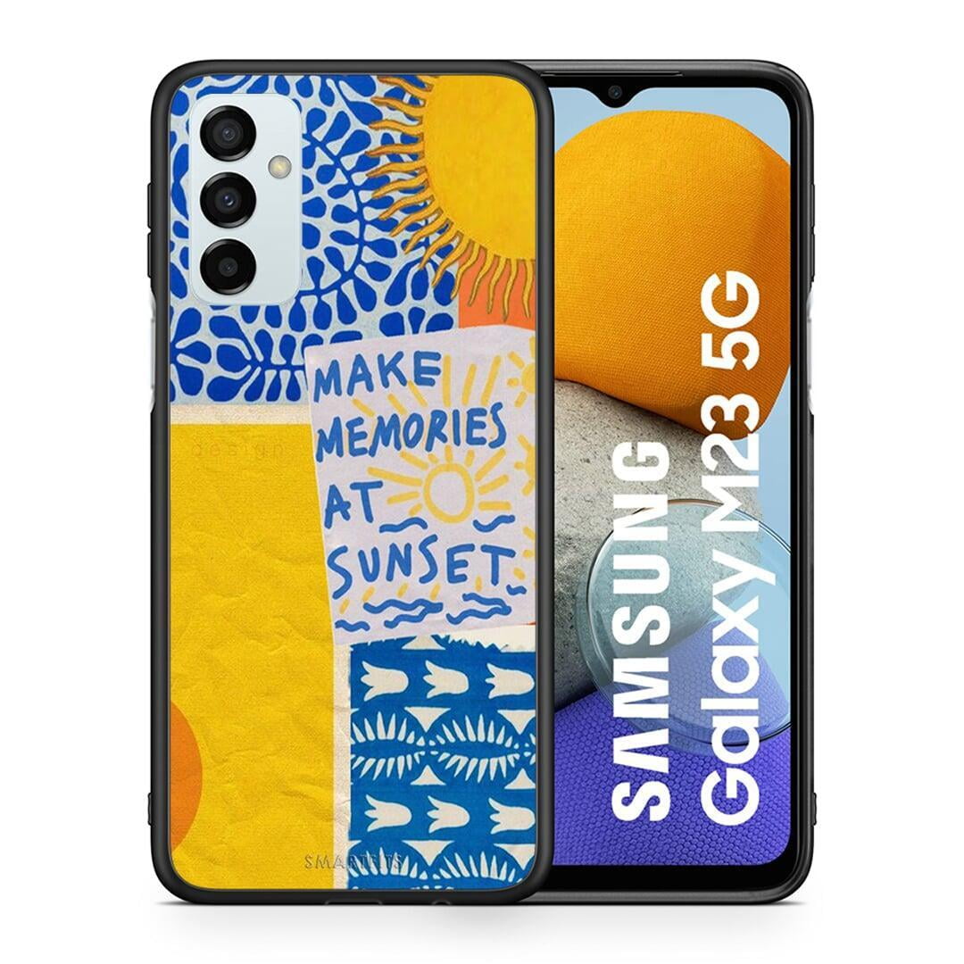 Θήκη Samsung M23 Sunset Memories από τη Smartfits με σχέδιο στο πίσω μέρος και μαύρο περίβλημα | Samsung M23 Sunset Memories case with colorful back and black bezels