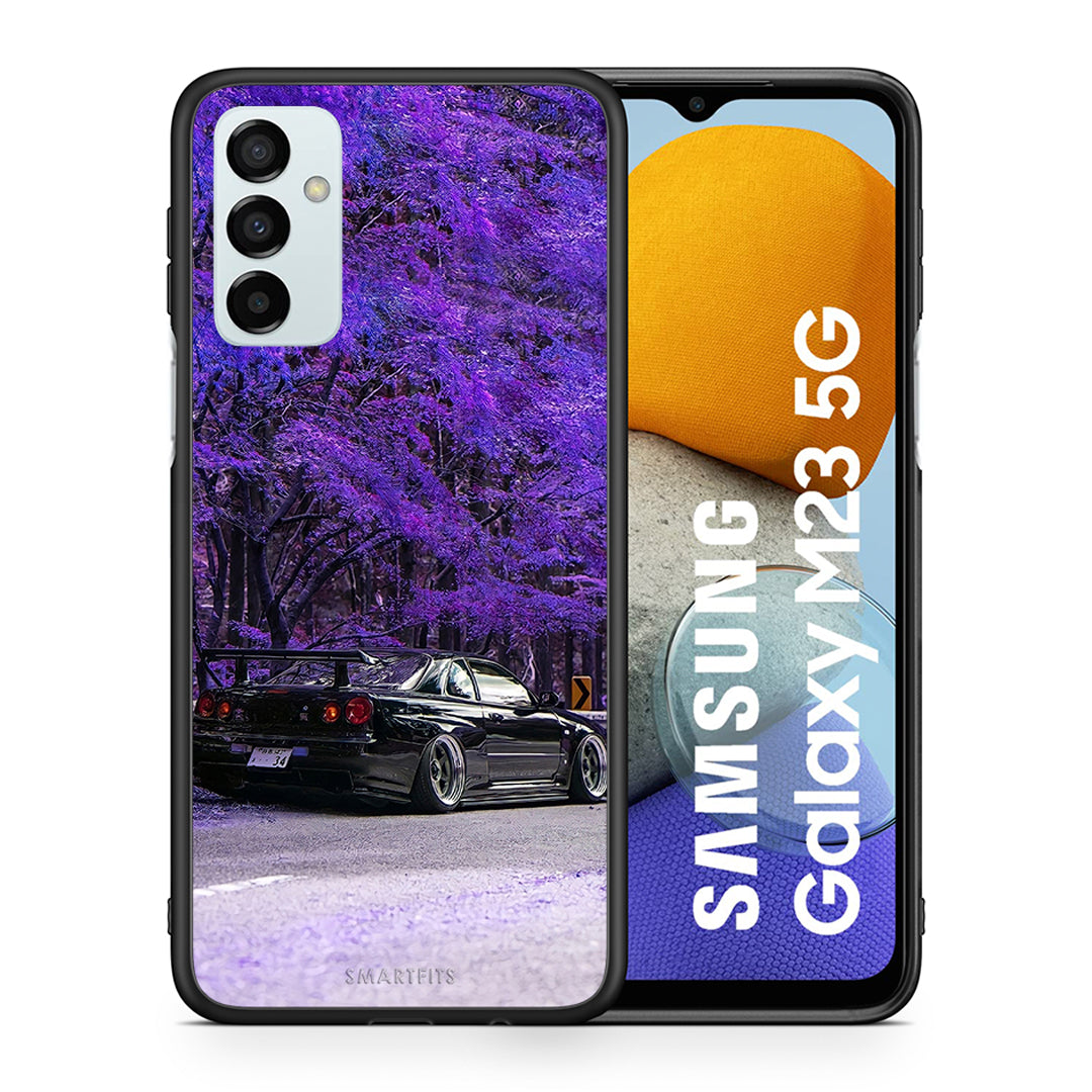 Θήκη Αγίου Βαλεντίνου Samsung M23 Super Car από τη Smartfits με σχέδιο στο πίσω μέρος και μαύρο περίβλημα | Samsung M23 Super Car case with colorful back and black bezels