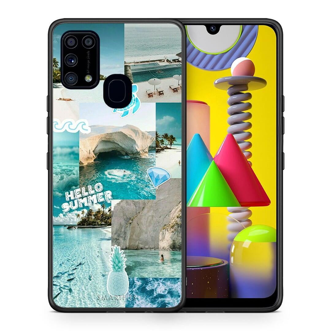 Θήκη Samsung M31 Aesthetic Summer από τη Smartfits με σχέδιο στο πίσω μέρος και μαύρο περίβλημα | Samsung M31 Aesthetic Summer case with colorful back and black bezels