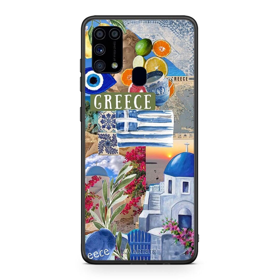 Samsung M31 All Greek Θήκη από τη Smartfits με σχέδιο στο πίσω μέρος και μαύρο περίβλημα | Smartphone case with colorful back and black bezels by Smartfits