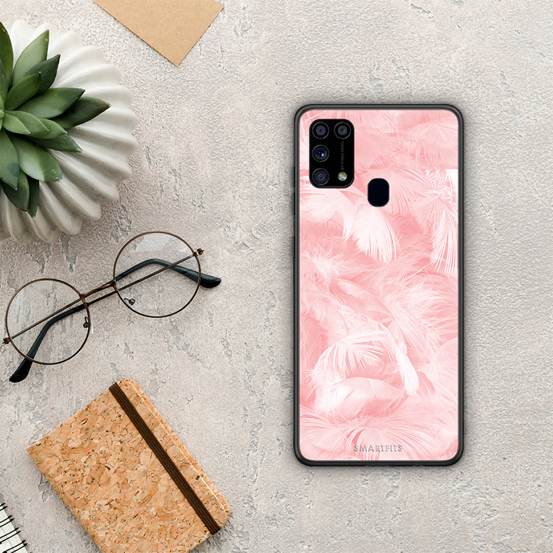 Boho Pink Feather - Samsung Galaxy M31 case