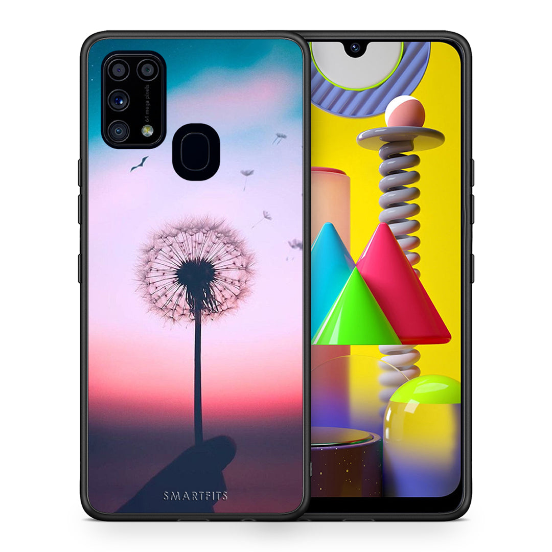 Θήκη Samsung M31 Wish Boho από τη Smartfits με σχέδιο στο πίσω μέρος και μαύρο περίβλημα | Samsung M31 Wish Boho case with colorful back and black bezels