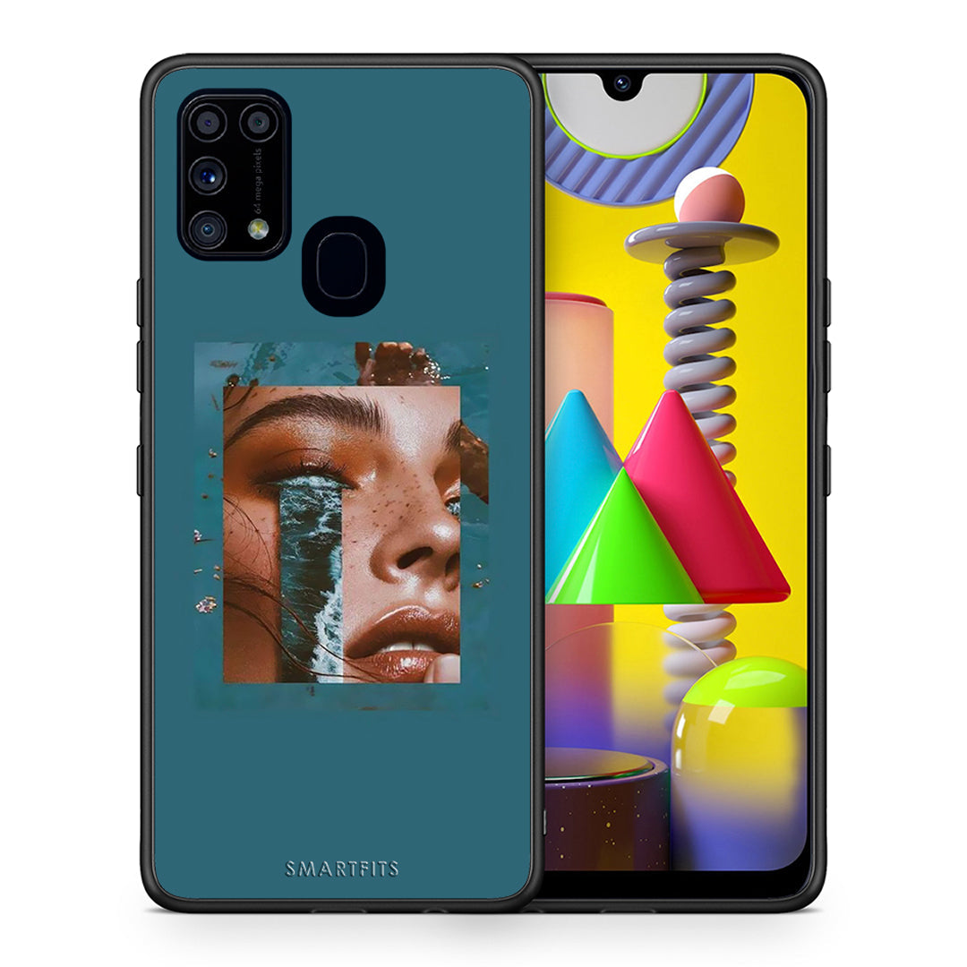 Θήκη Samsung M31 Cry An Ocean από τη Smartfits με σχέδιο στο πίσω μέρος και μαύρο περίβλημα | Samsung M31 Cry An Ocean case with colorful back and black bezels