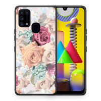 Thumbnail for Θήκη Samsung M31 Bouquet Floral από τη Smartfits με σχέδιο στο πίσω μέρος και μαύρο περίβλημα | Samsung M31 Bouquet Floral case with colorful back and black bezels