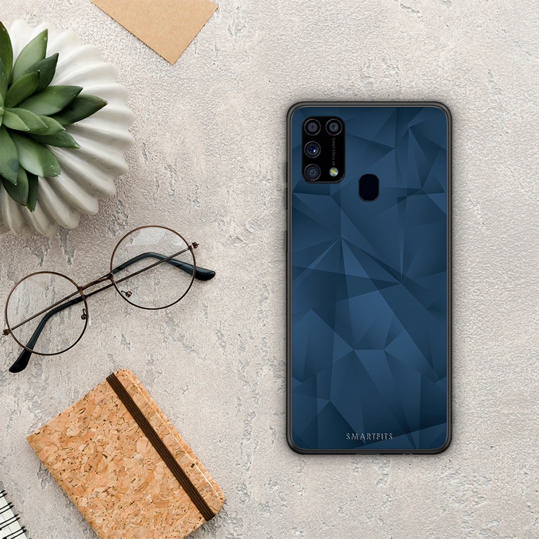 Geometric Blue Abstract - Samsung Galaxy M31 case