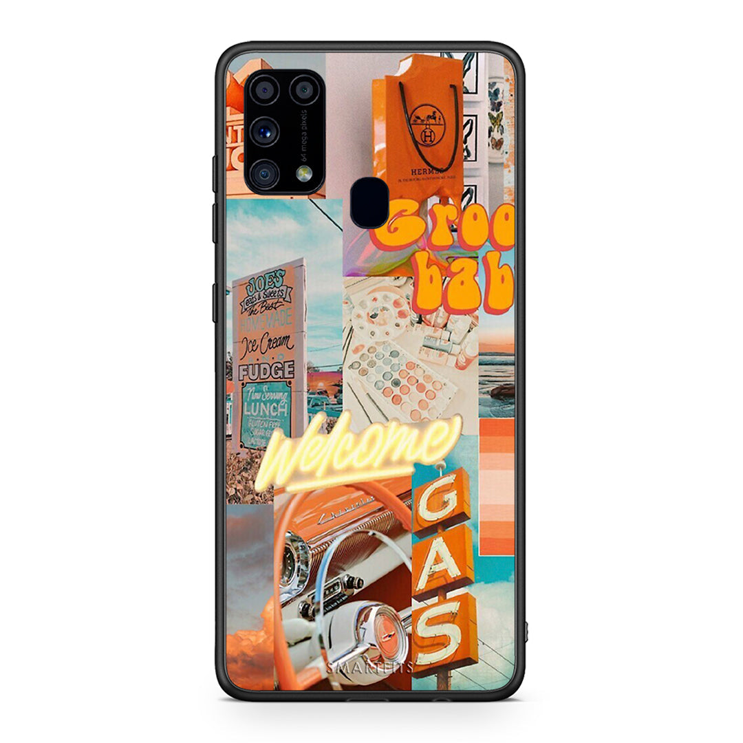 Samsung M31 Groovy Babe Θήκη Αγίου Βαλεντίνου από τη Smartfits με σχέδιο στο πίσω μέρος και μαύρο περίβλημα | Smartphone case with colorful back and black bezels by Smartfits